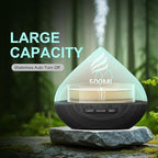 Essential Oil Scent Diffuser: 500ML Aroma Diffuser with Remote Control, Large Fragrance Aromatherapy Diffuser for Bedroom Home, Mist Humidifier with 14 Colors LED Lights and waterless Auto-Off, Black