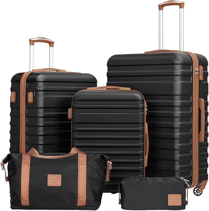 Coolife Suitcase Set 3 Piece Luggage Set Carry On Hardside Luggage by COOLIFE