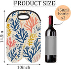Neoprene Wine Tote, Bottle Carrier Gag Insulating Neoprene Thicker, Insulated - Image 2