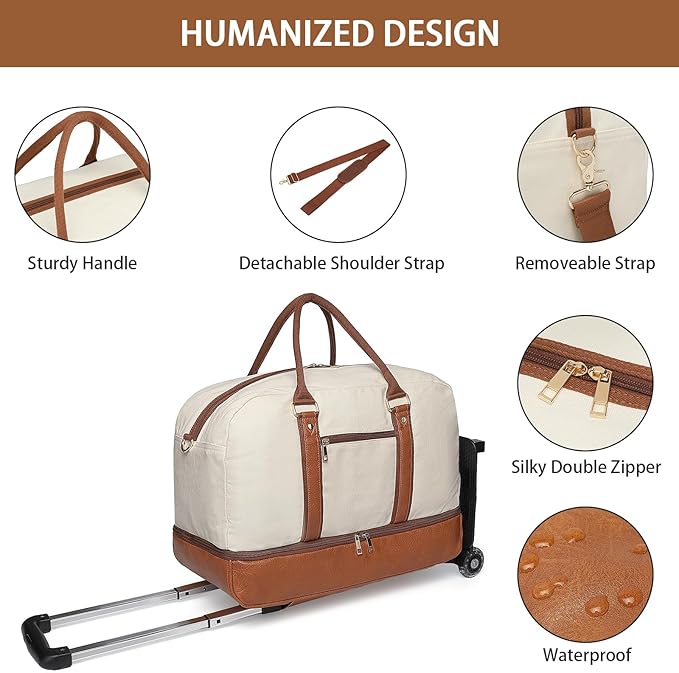 seyfocnia Rolling Duffle Bag - Image 3