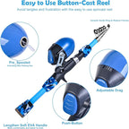 LEOFISHING 170cm/5.6ft Kids Fishing Rod Set Portable Telescopic Kids Fishing - Image 2