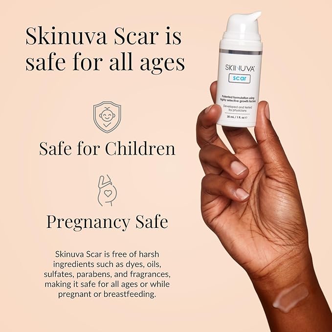 Skinuva® Scar (1.7 oz) & Bruise (14 capsules) - Advanced Silicone Cream Formulated with Growth Factors & Homeopathic Bruise Remedy Formulated with Arnica, Bromelain & Zinc