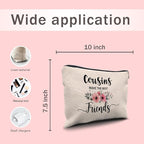 Nogrit Cousin Gifts Makeup Bag - Best Cousin Gifts for Women, Small Cosmetic Makeup Bag for Purse