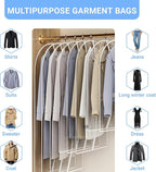 Garment Bags for Hanging Clothes 24'' x 60'' Coat Covers for Closet Foldable - Image 3