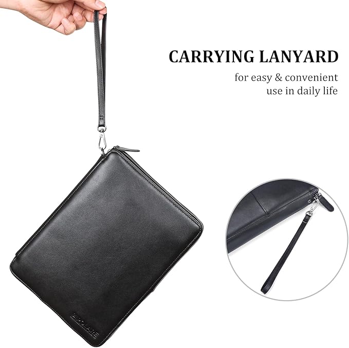 Polare Full Grain Leather Travel Cable Organizer Case Electronics Accessories - Image 6