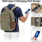 Tzowla Canvas Laptop College Backpack - Image 3