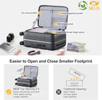 MGB 20 Inch Top Open Carry On Luggage 22x14x9 Airline Approved, Hard Shell - Image 4