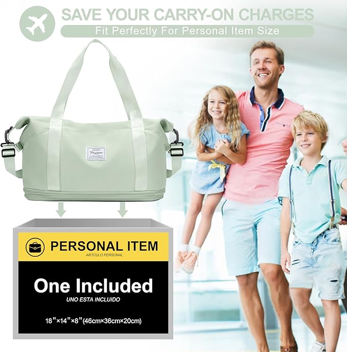 Travel Duffel Bag, Sports Tote Gym Bag, Shoulder Weekender Overnight Bag - Image 4