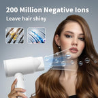 Hair Dryer with Diffuser for Curly Hair, 1800W Ionic Blow Dryer for Women & Men, Fast-Drying, Lightweight, Low Noise, Hair Care Styling Tool for Home, Travel
