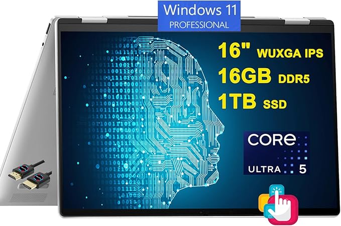 HP Envy x360 2-in-1 AI PC Laptop | 16" WUXGA IPS Touch | Intel 12-core Ultra 5 by HP