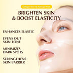 EQQUALBERRY Collagen Glow Up Mask - Niacinamide & Low Molecular Collagen for Brightening and Radiance Boosting | Korean Collagen Face Mask for Glass Skin, 4 Sheets, 1.01 OZ.
