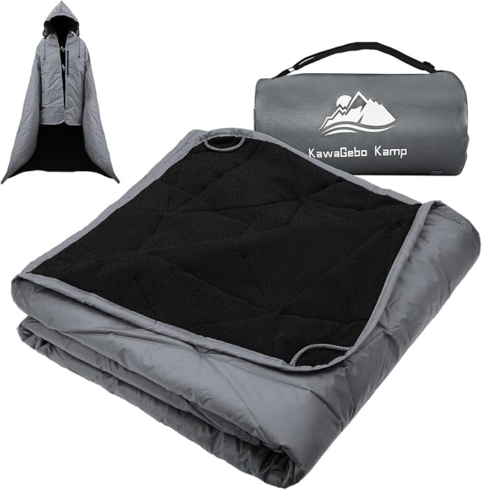 Outdoor Waterproof Blanket, Foldable Fleece Stadium Blanket by KawaGeboKamp