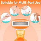 DreamGenius Travel Razors for Women Include 1 Handle and 5 Cartridges, Extra - Image 6