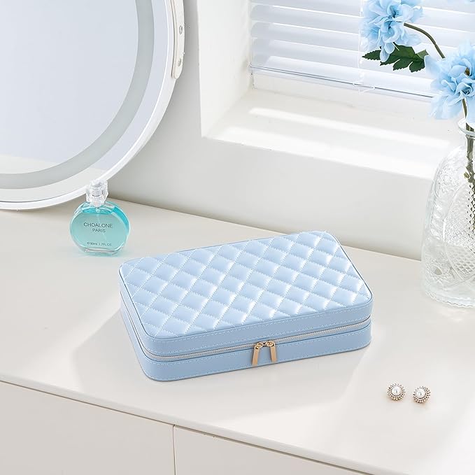 Lolalet Travel Jewelry Case for Women Girls, Travel Jewelry Organizer Box - Image 7