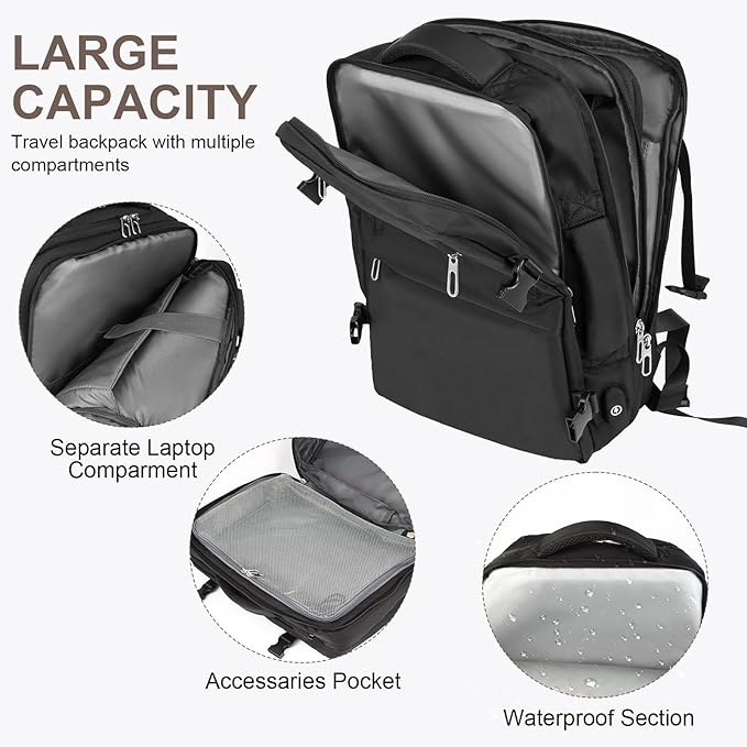Travel Laptop Backpack with USB Charging Port Business Anti Theft Water - Image 5