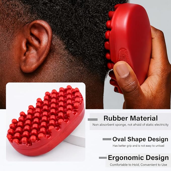 Luxury Twist Styler – Durable, Washable Comb Brush, a Premium Alternative to Hair Sponges for Afro, Curly, Coiled & 4C Hair, Ideal for Daily or Professional Use (1 Count) (Red)