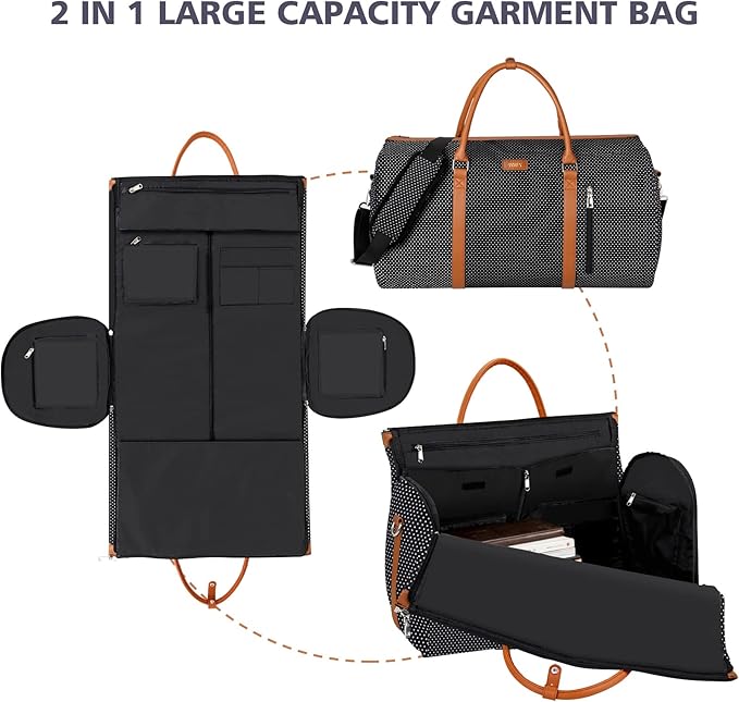 Garment Bag for Travel Convertible Carry On Garment Bag Large Travel Duffel - Image 2