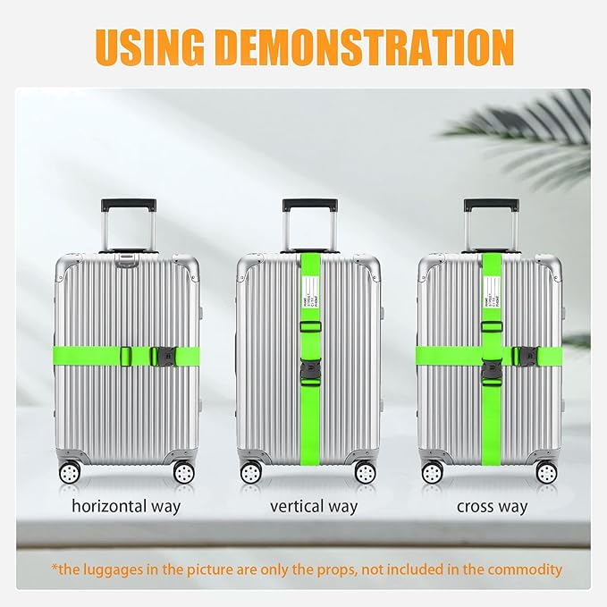 BILIONE Luggage Straps 88 inch Adjustable Suitcase Belt, Lockable Against - Image 5