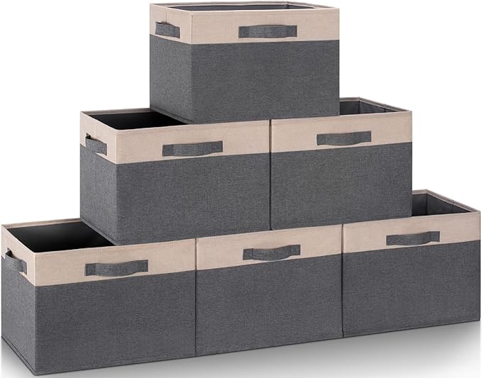 GhvyenntteS Large Fabric Storage Bins by GhvyenntteS
