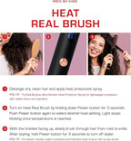 Red by Kiss Heat Real Brush, Auto Shut Off Straightener for All Hair Types, Portable & Easy to Carry, Protective Bristles for Silky Smooth Hair