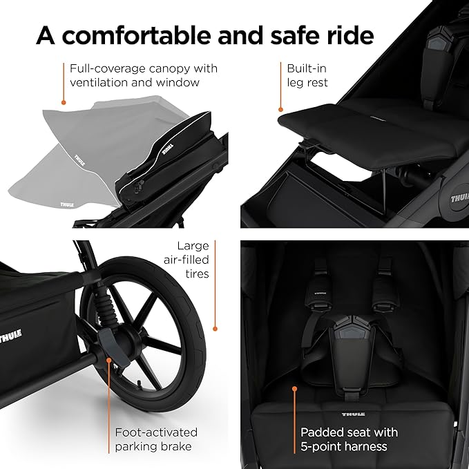 Thule Urban Glide 4-Wheel Single Child All-Terrain Stroller, Full-Suspension - Image 4
