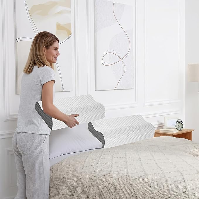Memory Foam Pillows 2 Pack Neck Pillow - Image 8