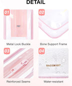BAGSMART Clear Toiletry Bag, 2 Packs TSA Approved Water Resistant Quart Size - Image 4