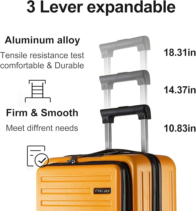 TydeCkare 20 Inch Carry On Luggage - Image 8