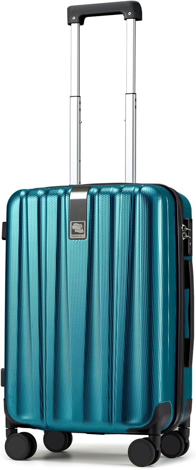 Hanke 20 Inch Carry On Luggage 22x14x9 Airline Approved Lightweight PC Hard by Hanke