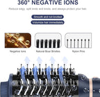 Hair Dryer Brush Set, IG INGLAM 4 in 1 Blowout Brush, Negative Ion Detachable Hair Dryer & Styler Volumizer Hot Air Hair Dryer Brush with 2 Styling Brush Heads, Prussian Blue