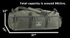 Large Military Duffle Bag Tactical Gear Load Out Bag Deployment Cargo Bag - Image 2