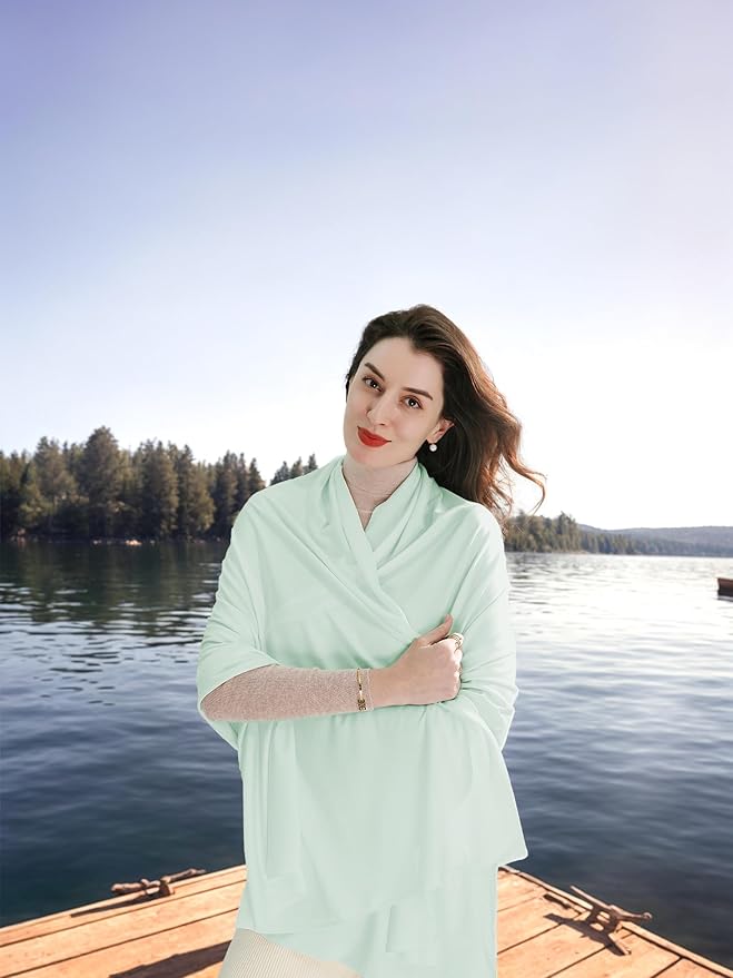 VENVSBEE Shawl Wraps for Women, Travel Scarf Soft Blanket Wrap Pashmina Travel - Image 4