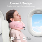 Travel Pillow, 100% Pure Memory Foam Travel Neck Pillow Airplane Neck Support - Image 4