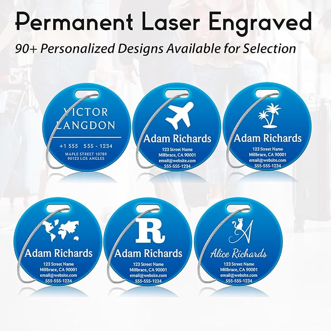 Customized Stainless Steel Luggage Tags: Personalize Your Suitcases, and Bags - Image 5