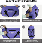 Waterproof Motorcycle Duffel Bag Roll Top Dry Duffel Bag - Image 4