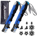 BISINNA Collapsible Trekking Hiking Poles- 2 Pack Folding Aluminum Walking by BISINNA