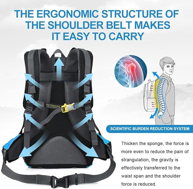 INOXTO lightweight Hiking Backpack 35L/40L Hiking Daypack - Image 2