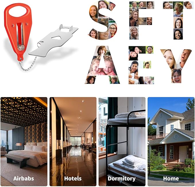 Home Security Door Lock, VIRIDI Portable Travel Doorlocks - Image 7