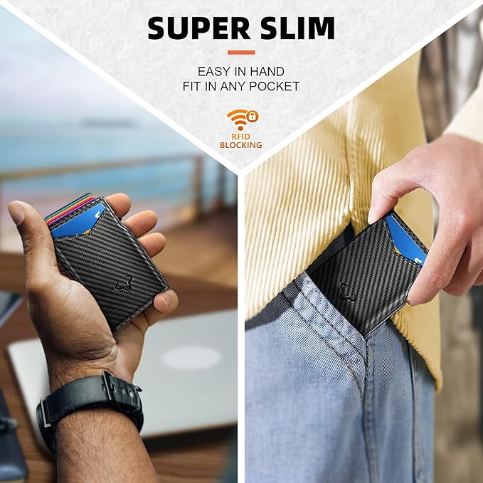 BULLIANT Men Wallet Gift Boxed, Slim Front Pocket Wallet Money Clip Card Holder - Image 7