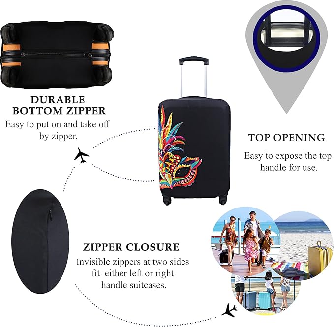 Explore Land Travel Luggage Cover Suitcase Protector Fits 23-26 Inch Case - Image 3