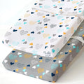 BROLEX Changing Pad Covers for Baby: Boy Girls Ultra Stretchy Soft 2 Pack Heart by BROLEX