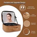 Makeup Bag with Led Mirror, Travel Makeup Organizer with 3 Color Setting & 10X - Image 4