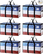 TAILI Extra Large Moving Bags, 6 Pack Clear Heavy Duty Totes by TAILI