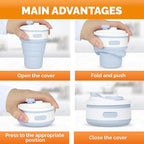 2-Pack Collapsible Coffee Cup Reusable – 12oz Leakproof Travel Coffee Mug - Image 5