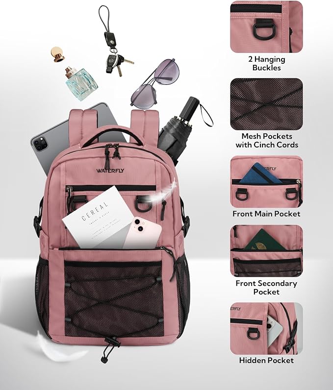 WATERFLY Travel Hiking Casual Backpack: 22L Lightweight Everyday Outdoor City - Image 4
