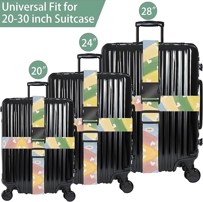Painting Luggage Straps for Suitcases, Adjustable Luggage Travel Belts to Keep - Image 3