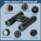 12x25 Compact Binoculars, High Powered Easy Focus Binoculars, Portable Large - Image 5