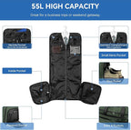Bukere Garment Bags for Travel, Large Convertible Garment Duffel Bag for Men - Image 3