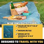 Wise Owl Outfitters Outdoor Camping Blanket – Lightweight Packable Puffy Quilt - Image 2