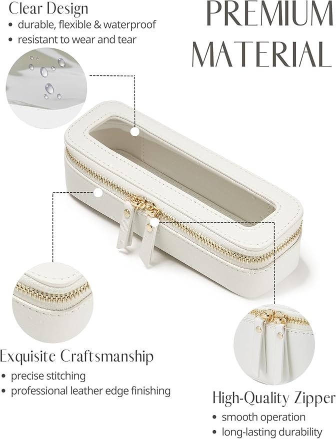 Popvibe Clear Makeup Bag Travel Cosmetic Case Transparent Toiletry Bag - Image 3